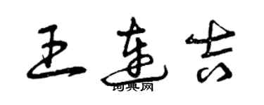 曾庆福王连吉草书个性签名怎么写