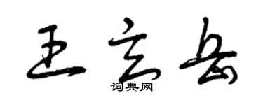 曾庆福王玄岳草书个性签名怎么写