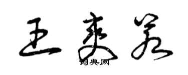 曾庆福王爽若草书个性签名怎么写