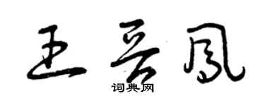曾庆福王晋凤草书个性签名怎么写
