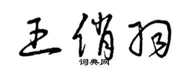 曾庆福王俏羽草书个性签名怎么写