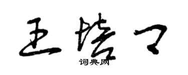 曾庆福王培卿草书个性签名怎么写