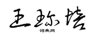 曾庆福王珍培草书个性签名怎么写