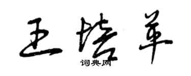 曾庆福王培革草书个性签名怎么写