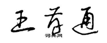 曾庆福王存通草书个性签名怎么写