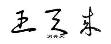 曾庆福王天来草书个性签名怎么写