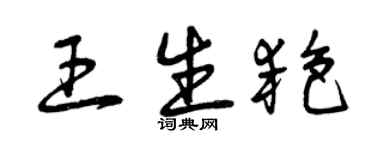 曾庆福王生艳草书个性签名怎么写