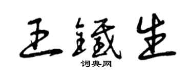 曾庆福王铁生草书个性签名怎么写