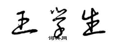 曾庆福王学生草书个性签名怎么写