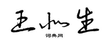 曾庆福王北生草书个性签名怎么写