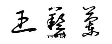 曾庆福王艺兰草书个性签名怎么写