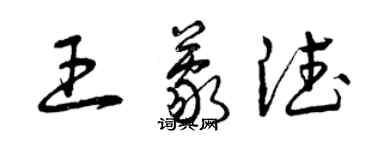 曾庆福王蒙德草书个性签名怎么写