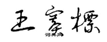 曾庆福王赛标草书个性签名怎么写