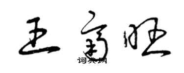 曾庆福王齐旺草书个性签名怎么写