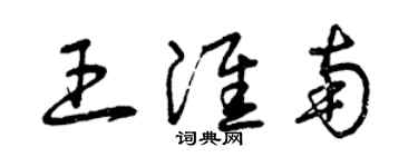 曾庆福王淮南草书个性签名怎么写