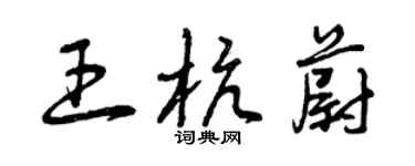 曾庆福王杭蔚草书个性签名怎么写