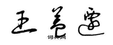 曾庆福王益迁草书个性签名怎么写