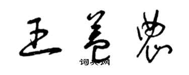 曾庆福王益农草书个性签名怎么写