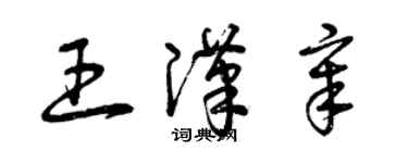 曾庆福王汉章草书个性签名怎么写
