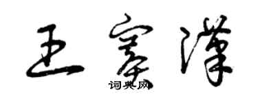 曾庆福王赛汉草书个性签名怎么写