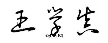 曾庆福王学真草书个性签名怎么写