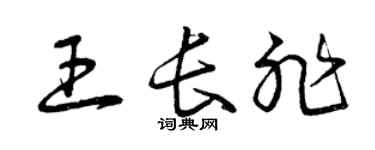 曾庆福王长非草书个性签名怎么写