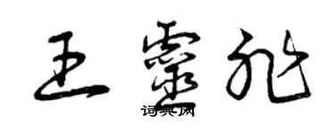 曾庆福王灵非草书个性签名怎么写
