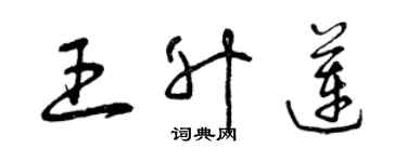 曾庆福王升莲草书个性签名怎么写