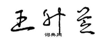 曾庆福王升芝草书个性签名怎么写
