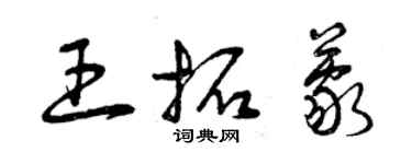 曾庆福王拓蒙草书个性签名怎么写