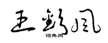 曾庆福王钦风草书个性签名怎么写