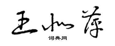 曾庆福王北萍草书个性签名怎么写