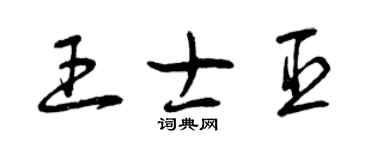 曾庆福王士臣草书个性签名怎么写