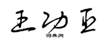 曾庆福王功臣草书个性签名怎么写