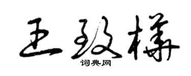 曾庆福王致桦草书个性签名怎么写