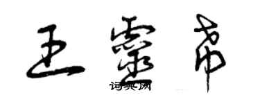 曾庆福王灵希草书个性签名怎么写