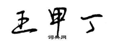 曾庆福王甲丁草书个性签名怎么写