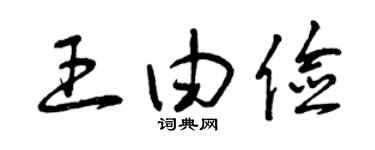 曾庆福王由俭草书个性签名怎么写