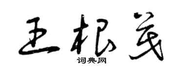 曾庆福王根茂草书个性签名怎么写