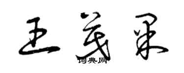 曾庆福王茂果草书个性签名怎么写