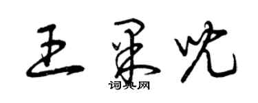 曾庆福王果儿草书个性签名怎么写