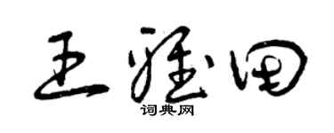 曾庆福王雅田草书个性签名怎么写