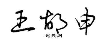 曾庆福王胡申草书个性签名怎么写