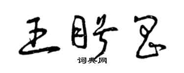 曾庆福王盼昌草书个性签名怎么写