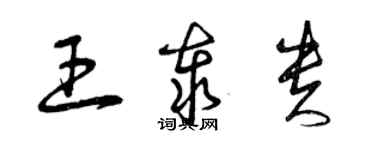 曾庆福王泰贵草书个性签名怎么写