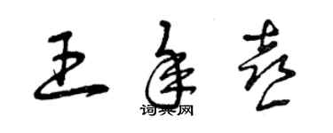 曾庆福王年喜草书个性签名怎么写