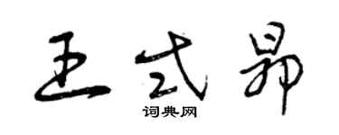 曾庆福王式昂草书个性签名怎么写