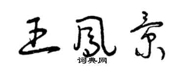曾庆福王凤景草书个性签名怎么写