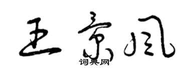 曾庆福王景风草书个性签名怎么写