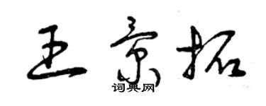 曾庆福王景拓草书个性签名怎么写